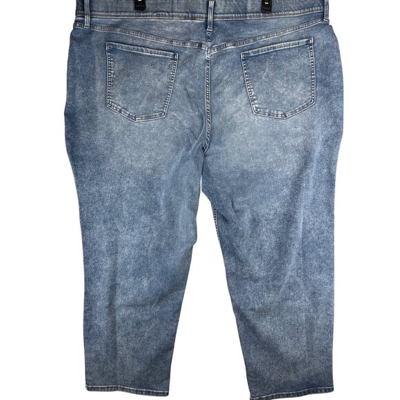 Terra & Sky Plus Size 4X (28W-30W) pull on Straight Leg Jeans High Rise Medium a - Picture 2 of 5